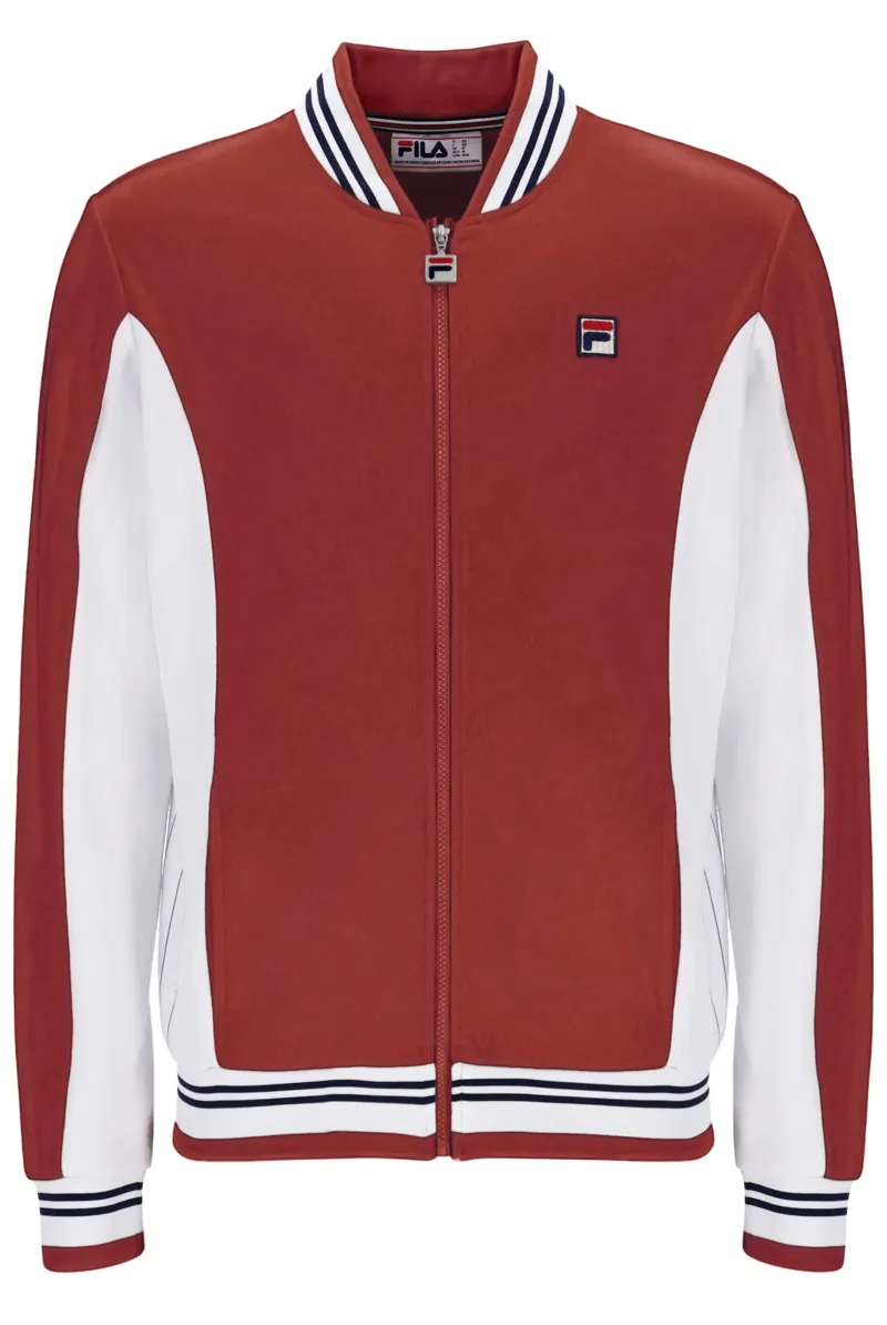 Fila Settanta Baseball Track Jacket Garnet