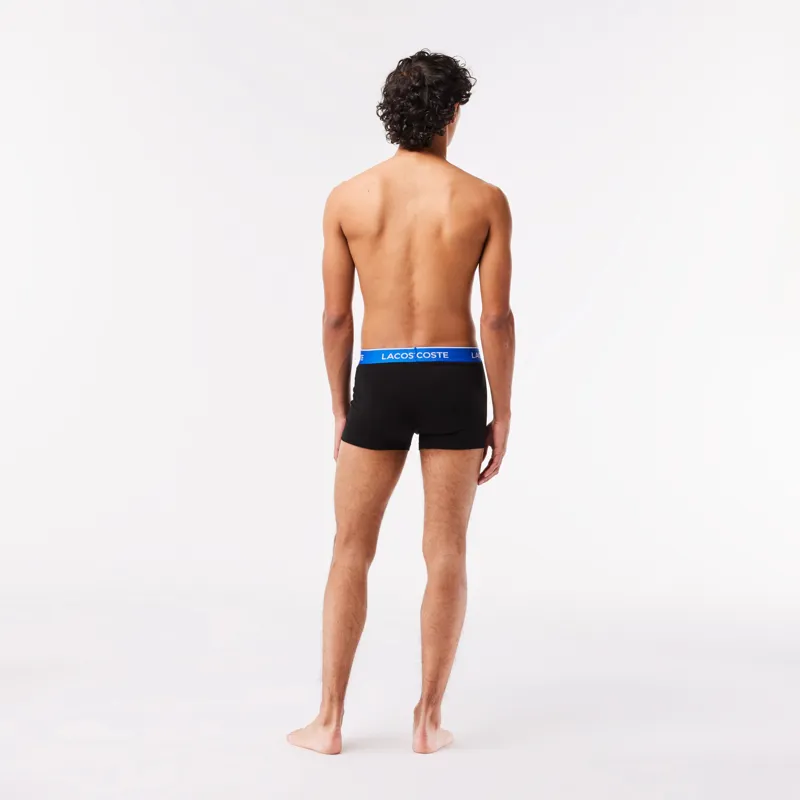 Lacoste Casual Trunks Boxers With Contrasting Waistband Black-1