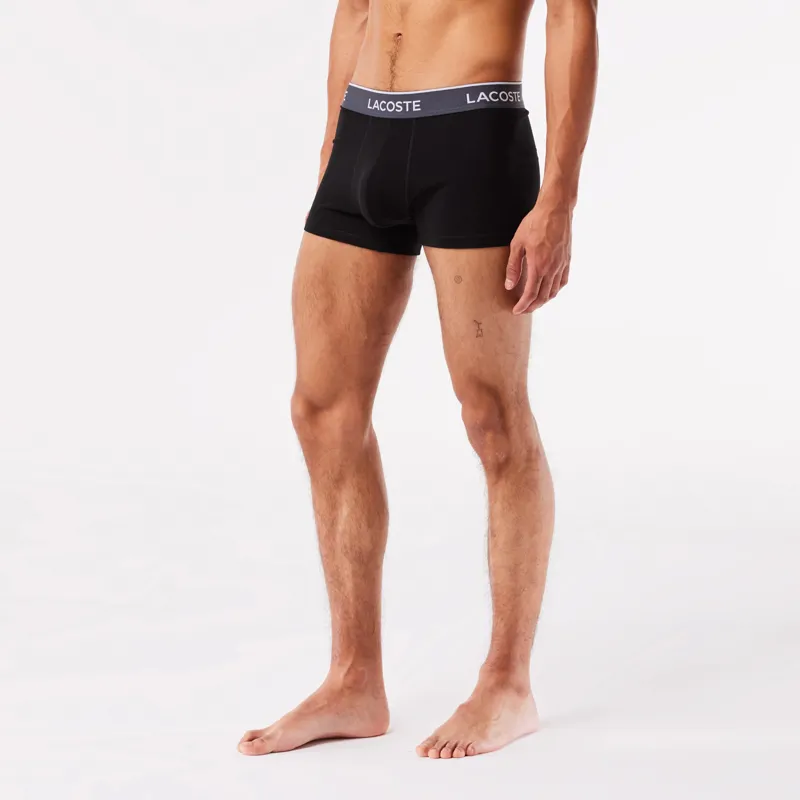 Lacoste Casual Trunks Boxers With Contrasting Waistband Black-4