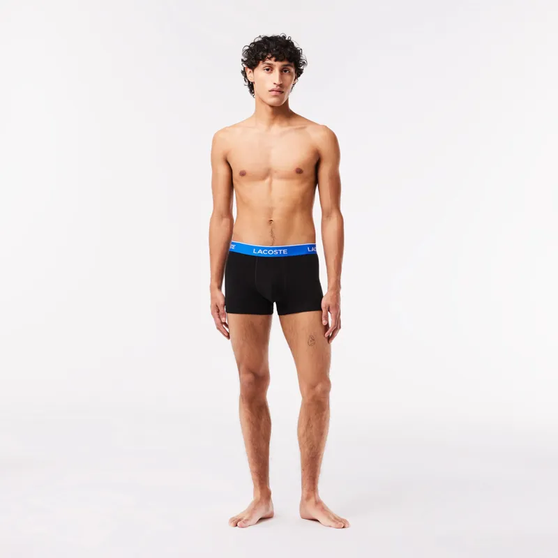 Lacoste Casual Trunks Boxers With Contrasting Waistband Black-5