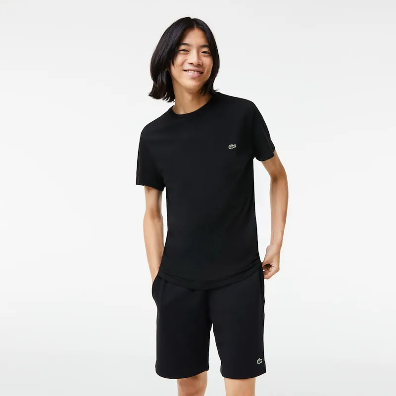 Lacoste Crew Neck Pima Cotton Jersey T-shirt Black-1