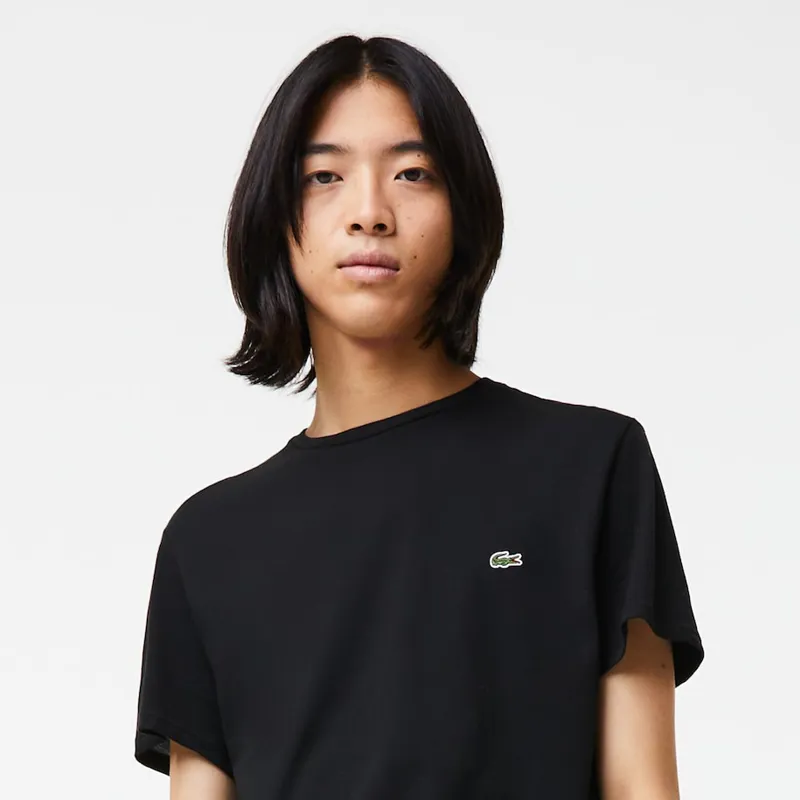 Lacoste Crew Neck Pima Cotton Jersey T-shirt Black-2