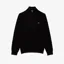Lacoste Zippered Organic Cotton Sweater Black 
