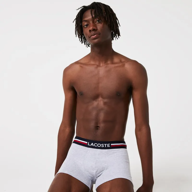 Lacoste 3 Pack Iconic Boxers Red/Grey/Navy-4