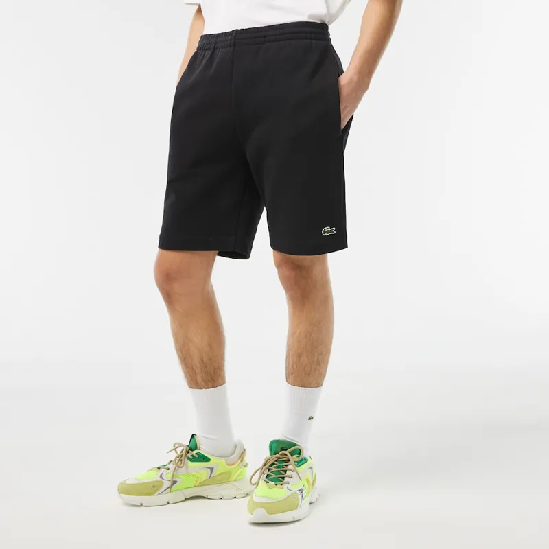 Lacoste black sales fleece shorts
