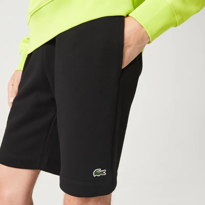 Lacoste Brushed Cotton Fleece Shorts Black-2