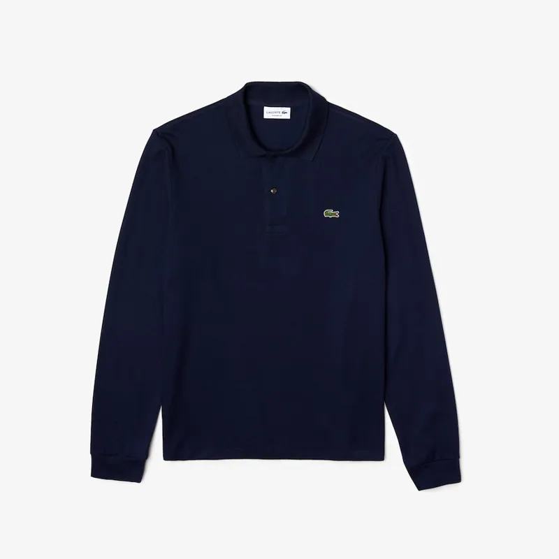 Lacoste Classic Fit Long Sleeve Polo Navy-3
