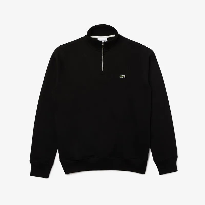 Lacoste Zip Neck Sweatshirt Black-3