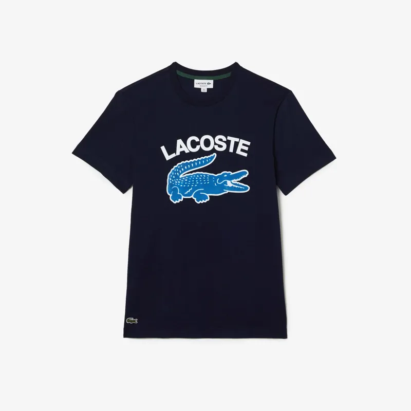 Lacoste Crocodile Print T-Shirt Navy SMALL ONLY LAST ONE-2