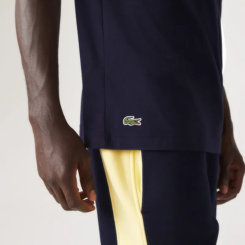 Lacoste Crocodile Print T-Shirt Navy SMALL ONLY LAST ONE-4
