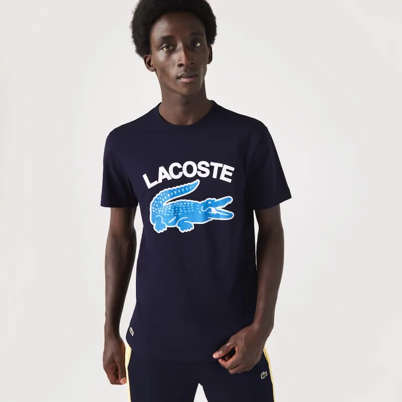 Lacoste Crocodile Print T-Shirt Navy SMALL ONLY LAST ONE
