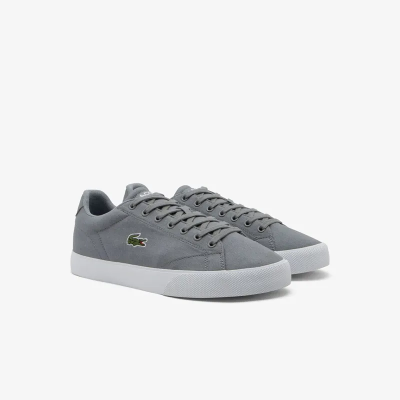 Lacoste Lerond Canvas Trainer Grey  -1
