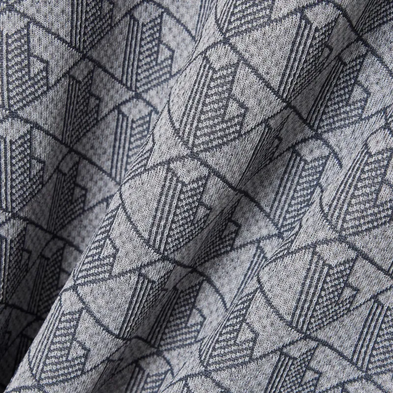 Lacoste Monogram Jacquard Polo T-shirt Grey-3