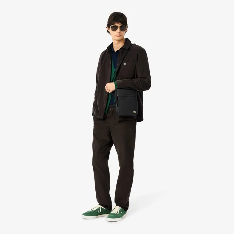 Lacoste Medium LCST Piqué Satchel Black -1