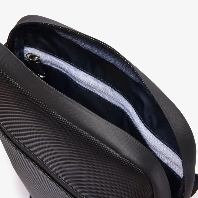 Lacoste Medium LCST Piqué Satchel Black -5