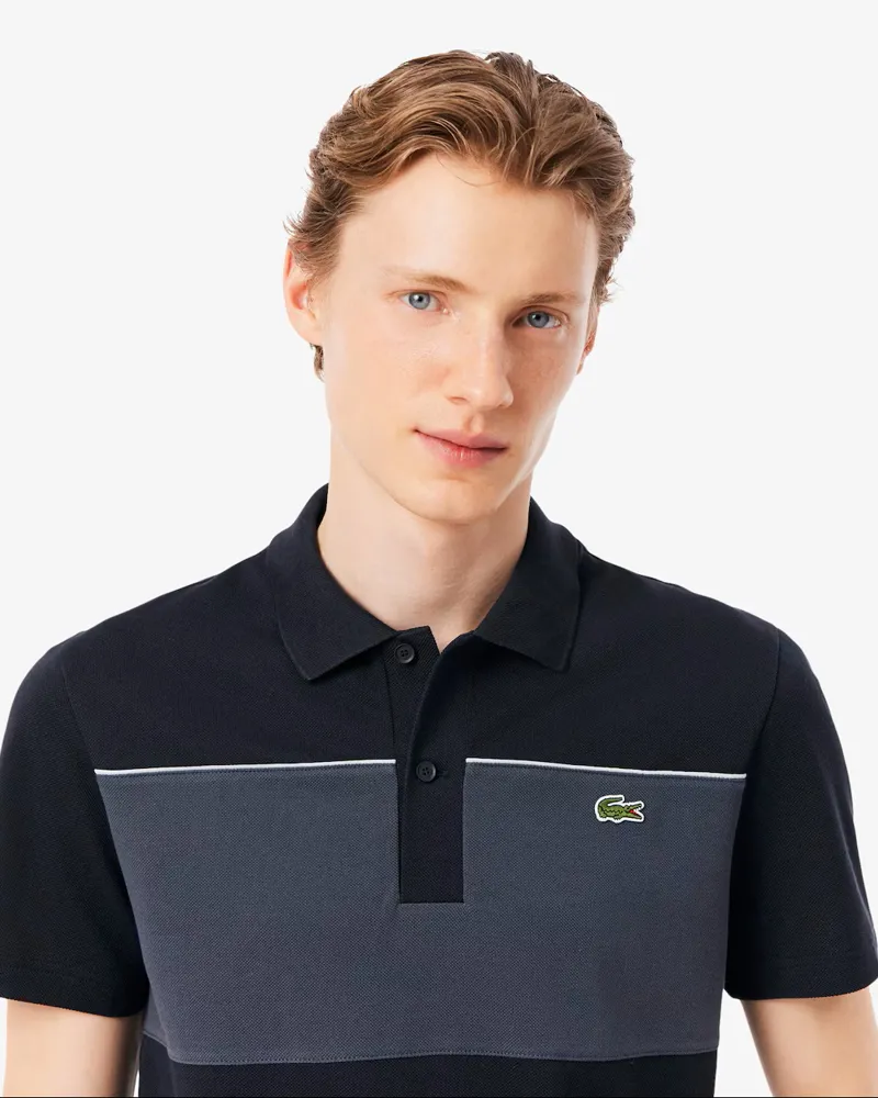 Lacoste Colour Block Polo Shirt Black -1