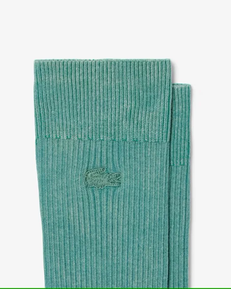Lacoste 3-Pack Ribbed Cotton Socks Washed Effect light brwn/blue/green-1