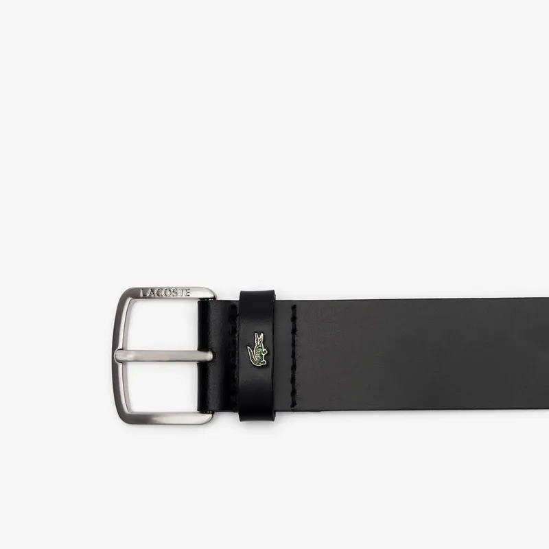 Lacoste Smooth Leather Belt Black-1
