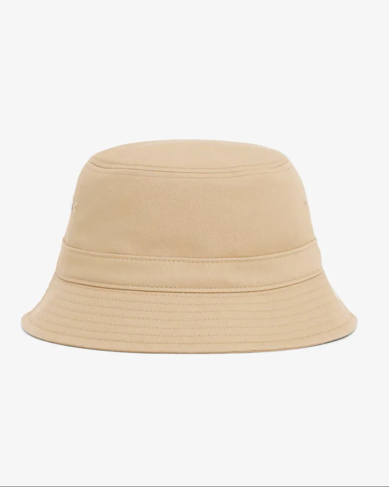 Lacoste Lined Cotton Twill Bucket Hat Beige -1