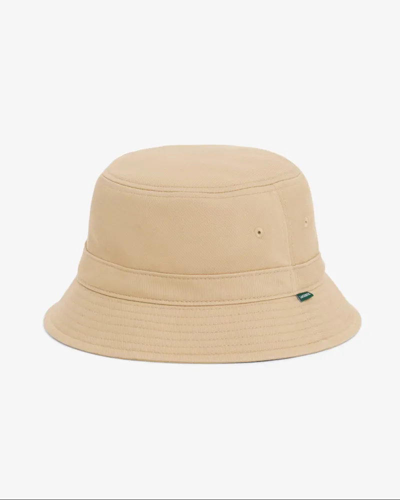 Lacoste Lined Cotton Twill Bucket Hat Beige -3
