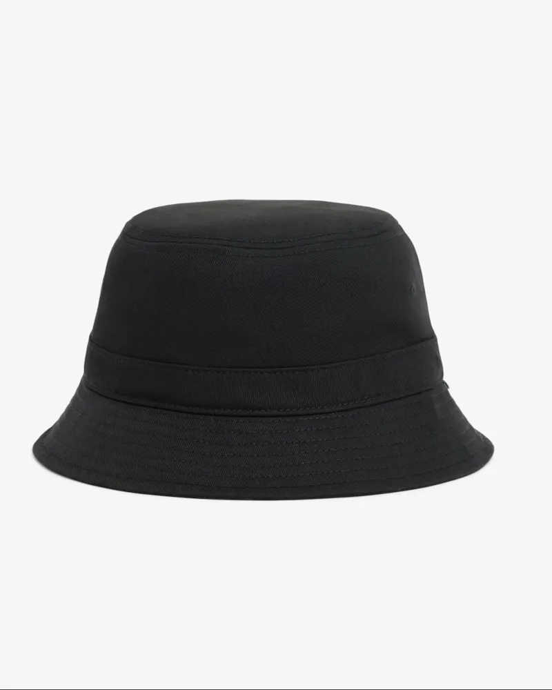 Lacoste Lined Cotton Twill Bucket Hat Black-1