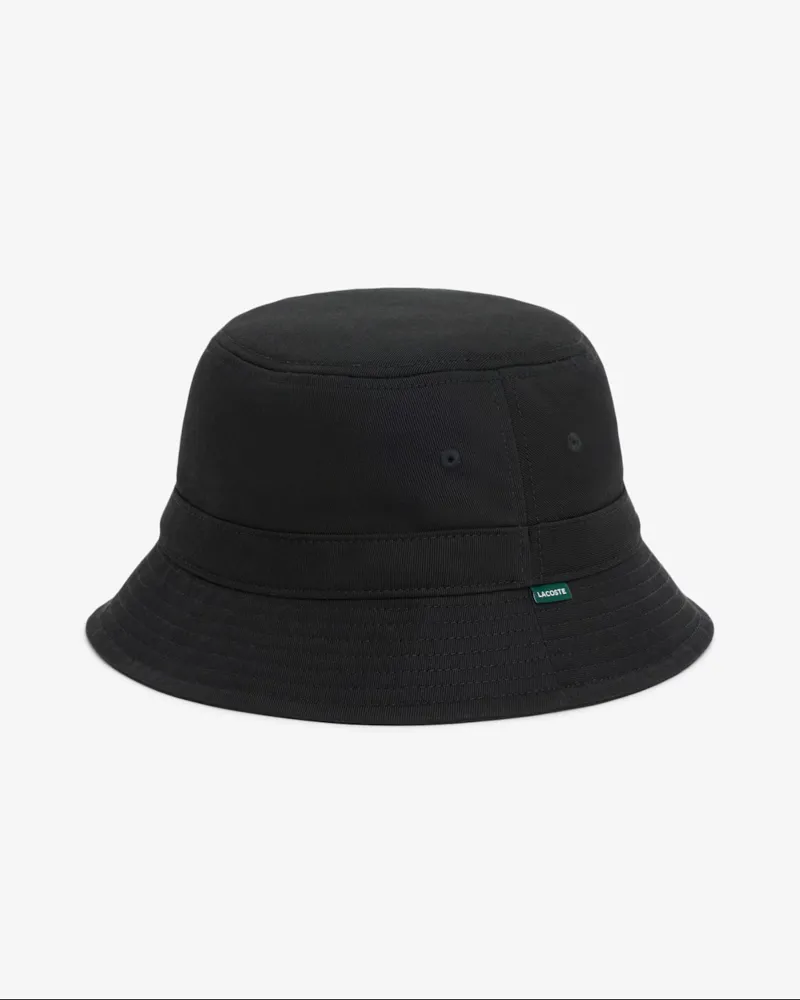 Lacoste Lined Cotton Twill Bucket Hat Black-2