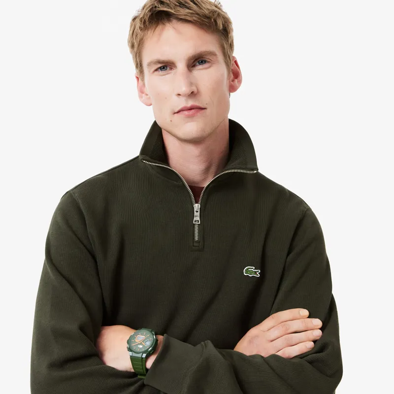 Lacoste Zip Neck Sweatshirt Sapwood-3