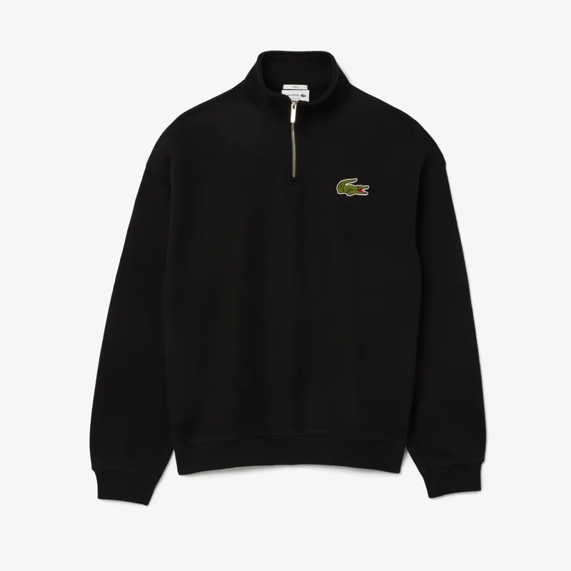 Lacoste Loose Fit Half Zip Big Croc Black LARGE ONLY LAST ONE-1