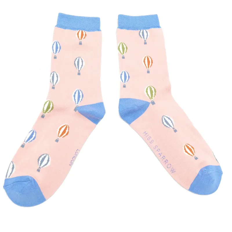 Miss Sparrow hot air balloon socks Pink