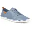 Lunar St Ives Leather Pump Plimsoll Mid Blue