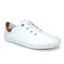 Lunar St Ives Leather Pump Plimsoll White 