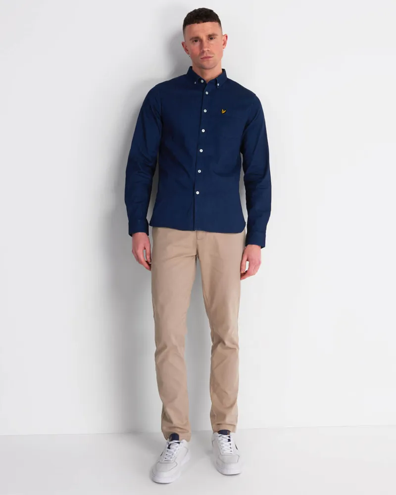 Lyle and Scott Indigo Long Sleeve Shirt MEDIUM ONLY LAST ONE-3