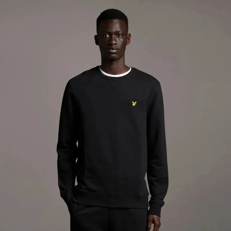 Lyle and Scott Crew Neck Sweatshirt Jet Black XXL ONLY LAST ONE-1