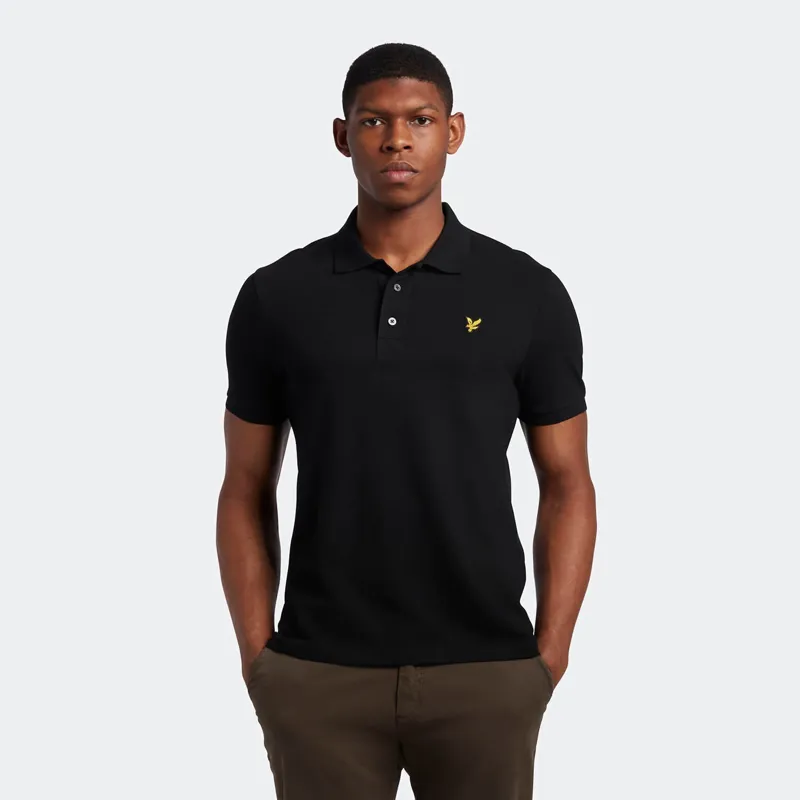 Lyle and Scott Plain Polo T-shirt Jet Black SMALL and XL ONLY-1