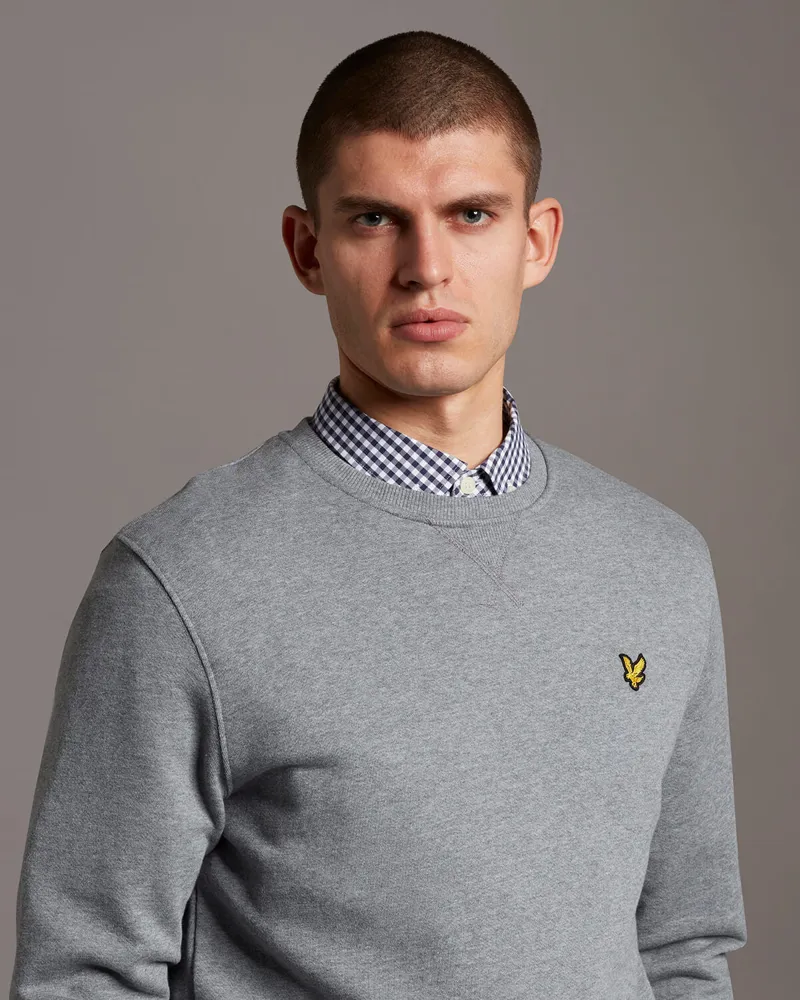 Lyle and Scott Crew Neck Sweatshirt Mid Grey Marl XXL ONLY -4