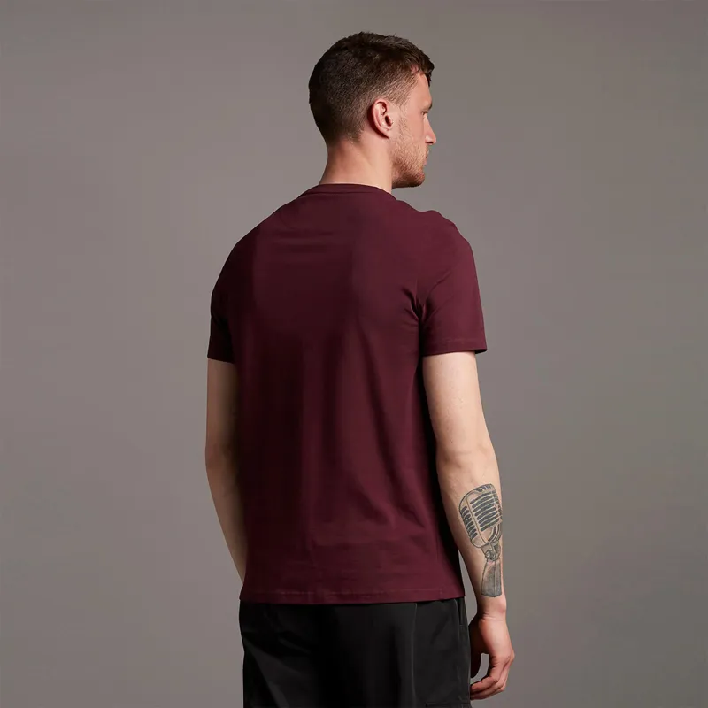 Lyle and Scott Plain T-shirt Burgundy LARGE ONLY LAST ONE-2