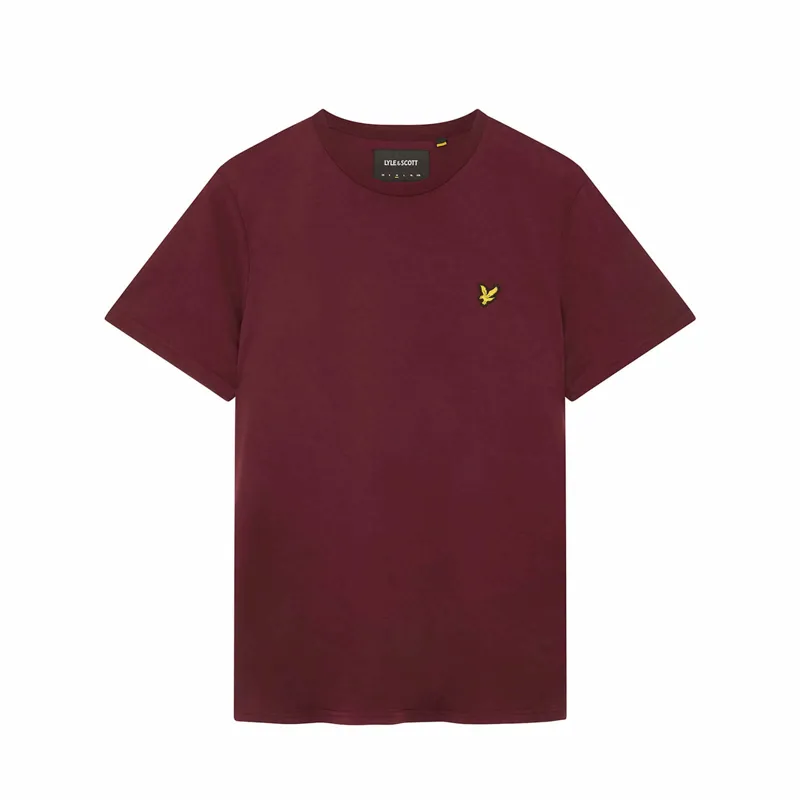 Lyle and Scott Plain T-shirt Burgundy LARGE ONLY LAST ONE