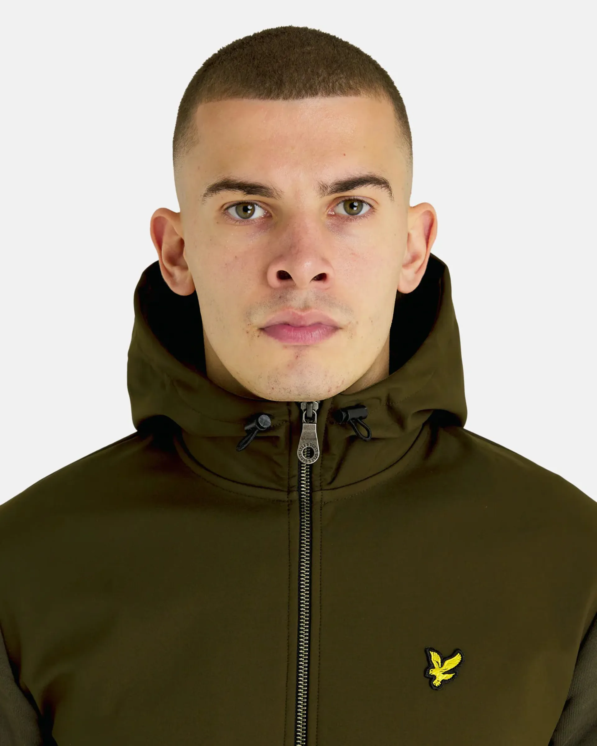Lyle and Scott Softshell Jersey Zip Hoodie Green LARGE ONLY LAST ONE