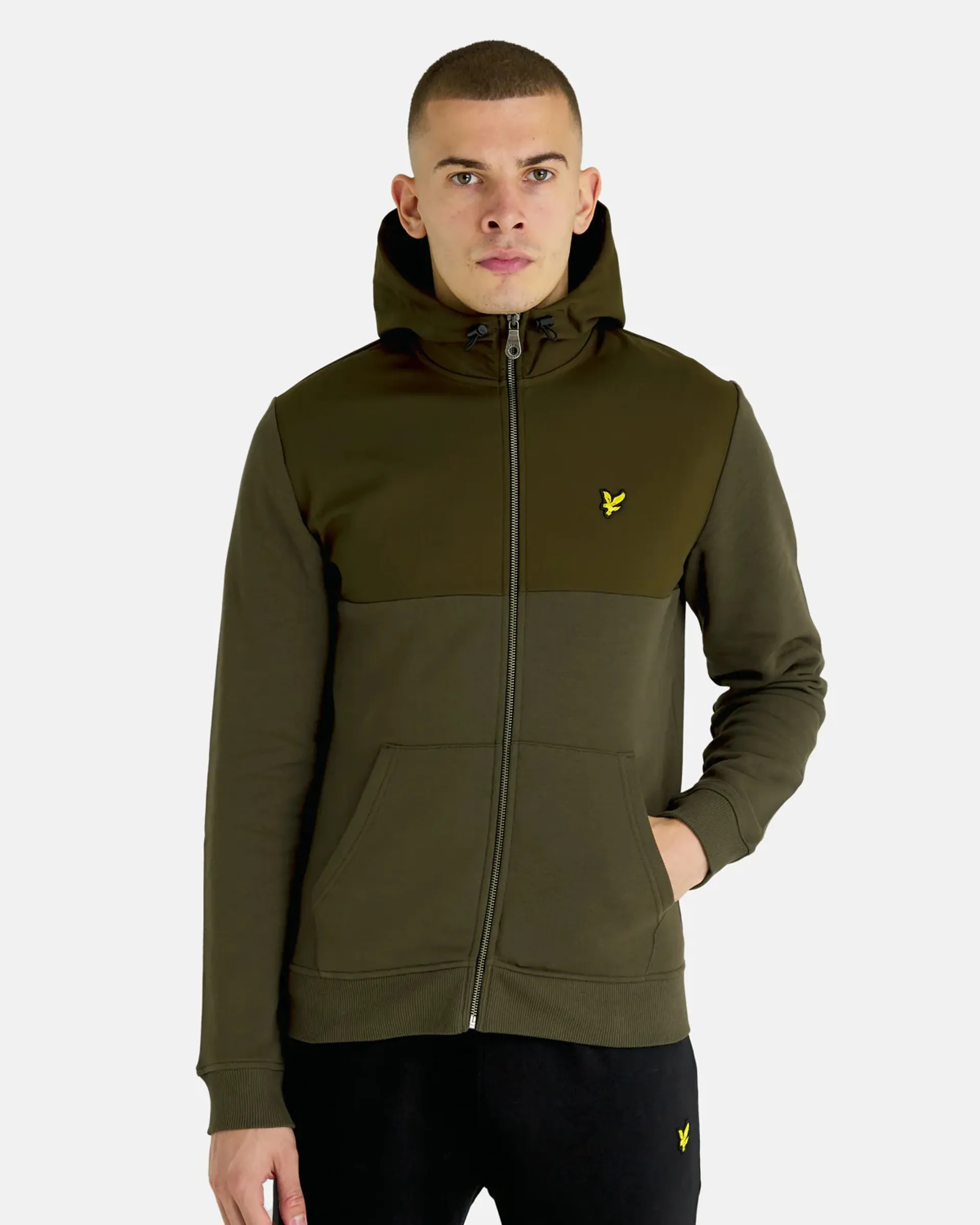 Lyle and Scott Softshell Jersey Zip Hoodie Green LARGE ONLY LAST ONE