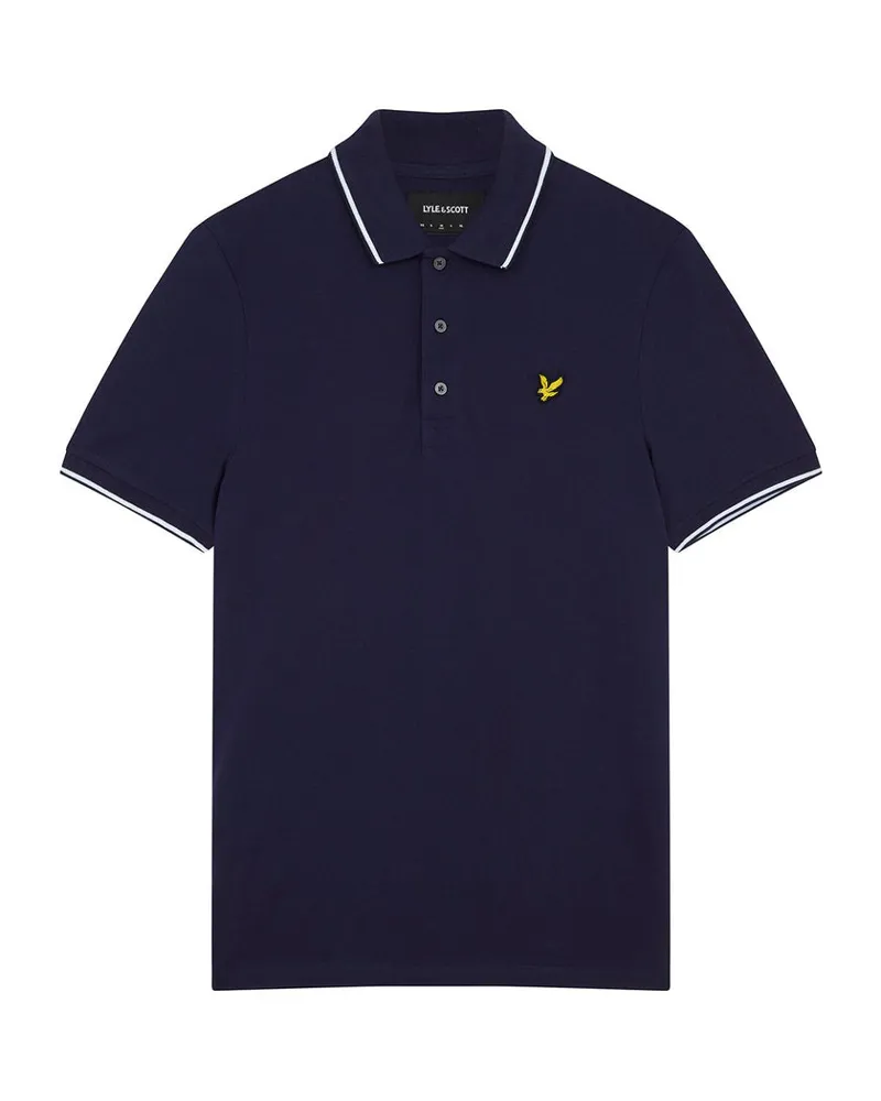 Lyle and Scott Tipped Polo T-shirt Light Navy / White XXL ONLY LAST ONE-4