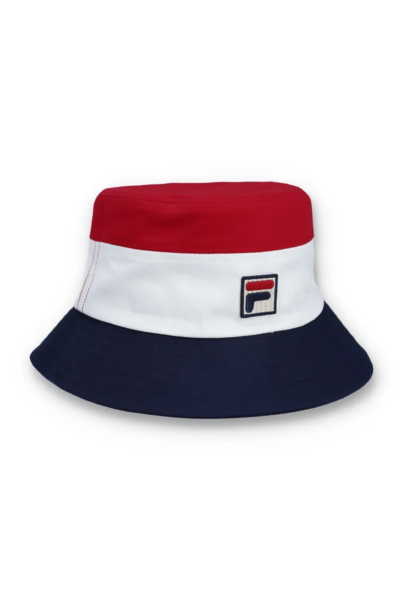 Fila Marco Tri-colour Bucket Hat Red