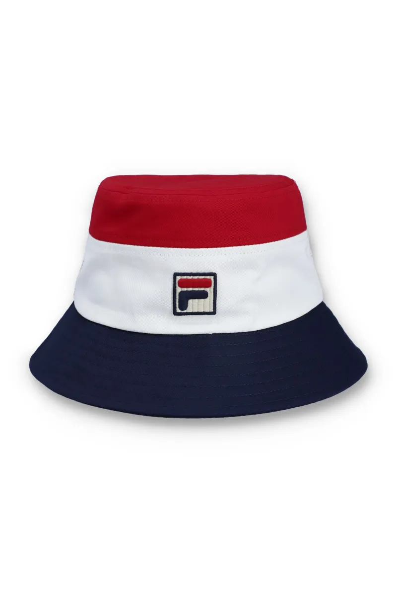 Fila Marco Tri-colour Bucket Hat Red-1