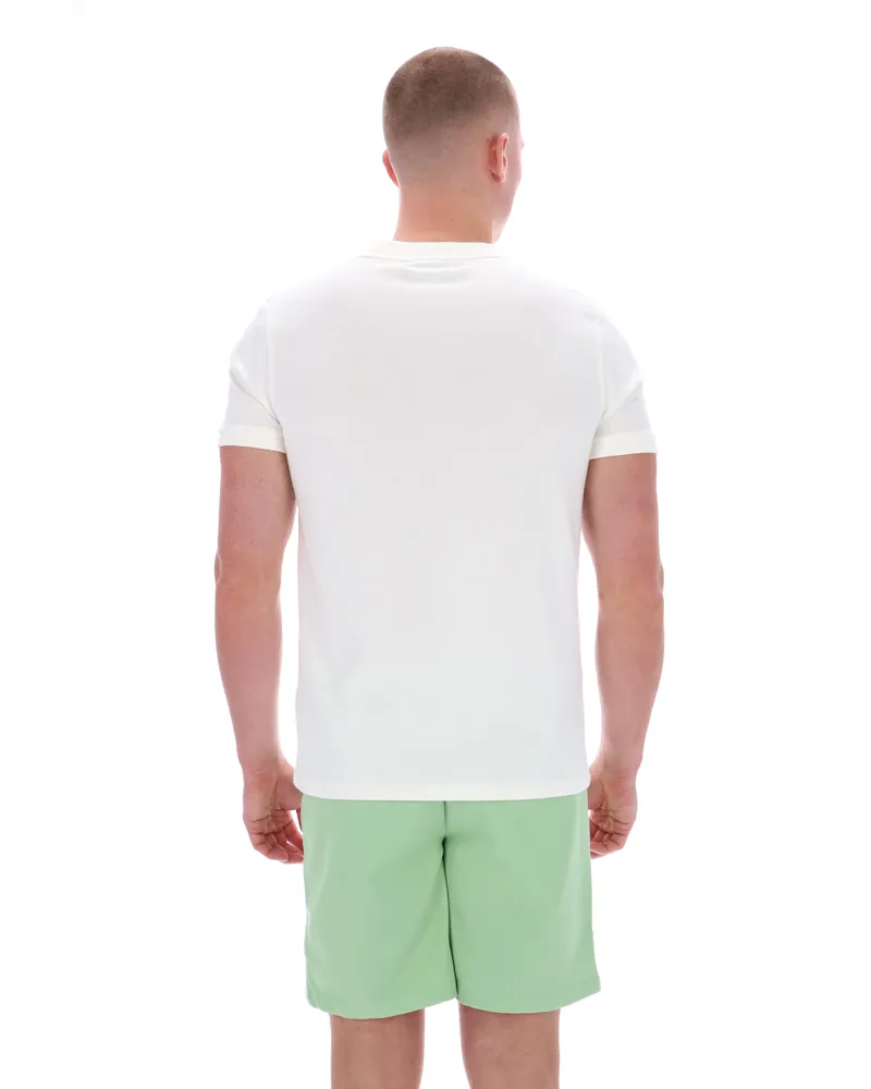 Sergio Tacchini Masters T-shirt Gardenia / Quiet Green-5