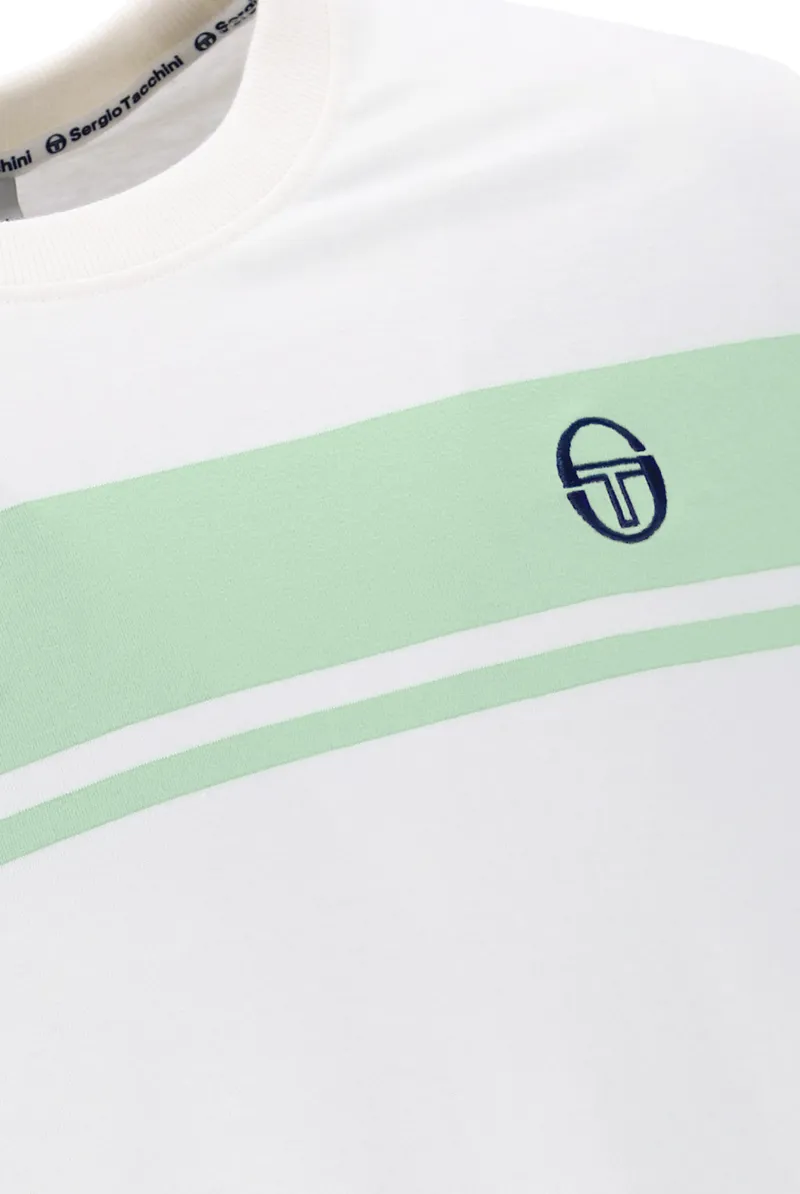 Sergio Tacchini Masters T-shirt Gardenia / Quiet Green-2