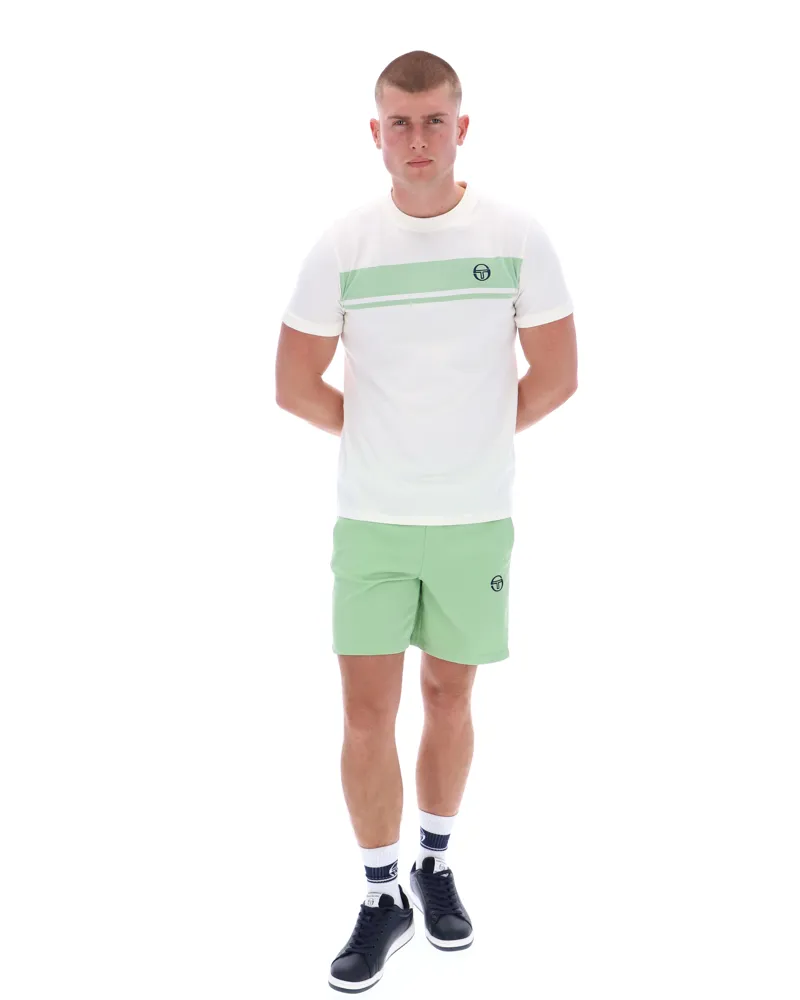 Sergio Tacchini Masters T-shirt Gardenia / Quiet Green-7