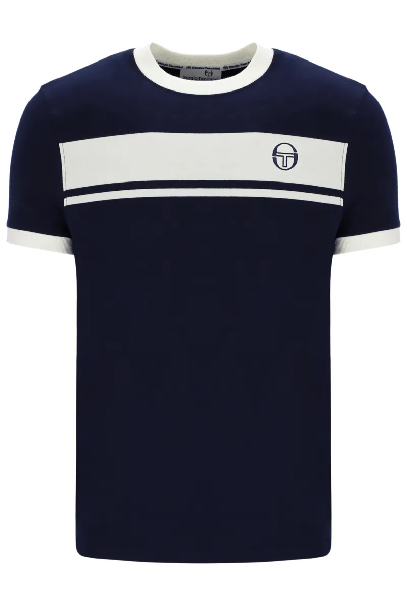 Sergio Tacchini Masters T-shirt Maritime/Gardenia-3
