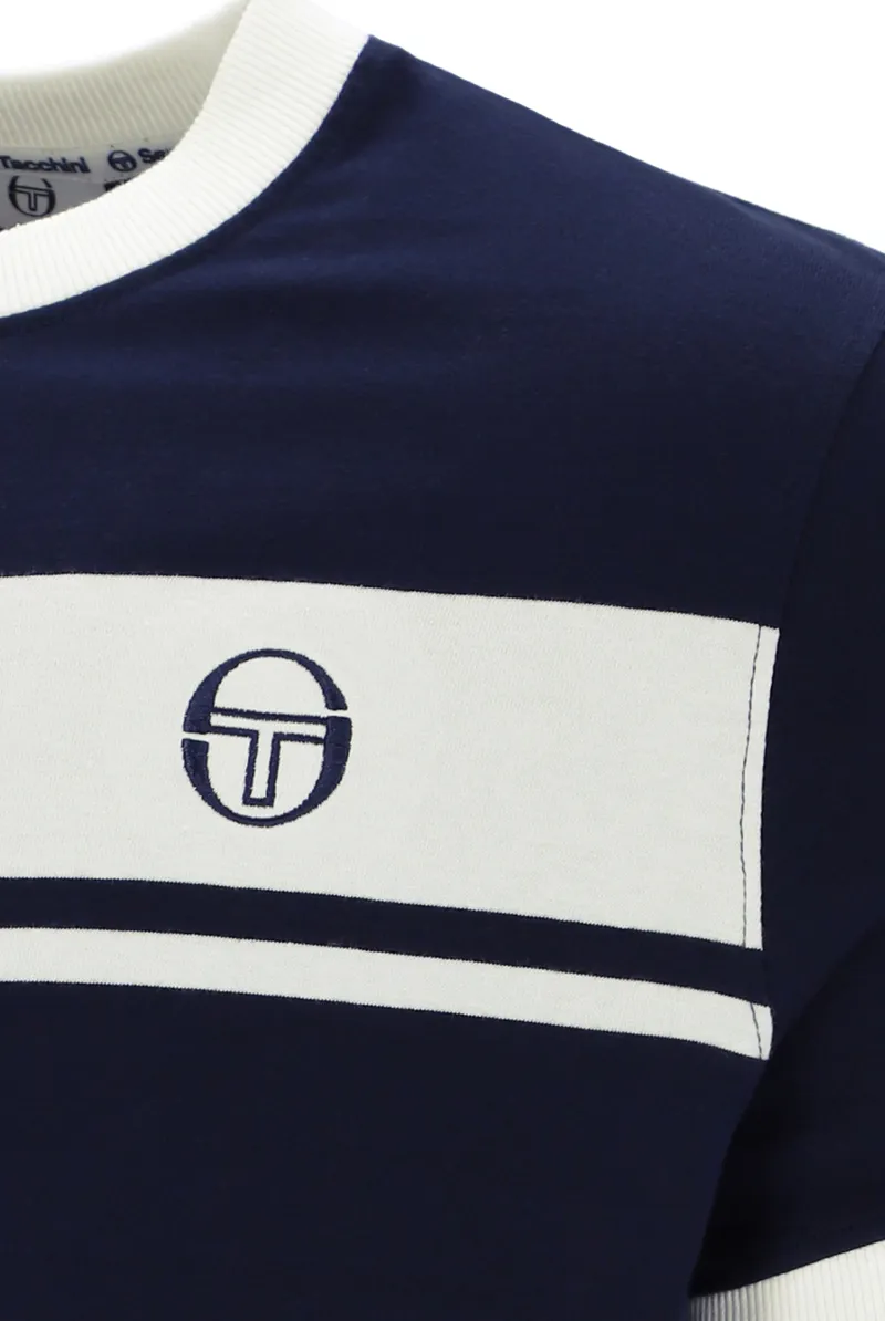 Sergio Tacchini Masters T-shirt Maritime/Gardenia-2