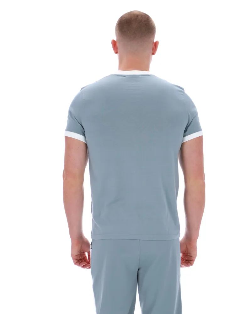 Sergio Tacchini Masters T-shirt Lead / Maritime Blue / White-5