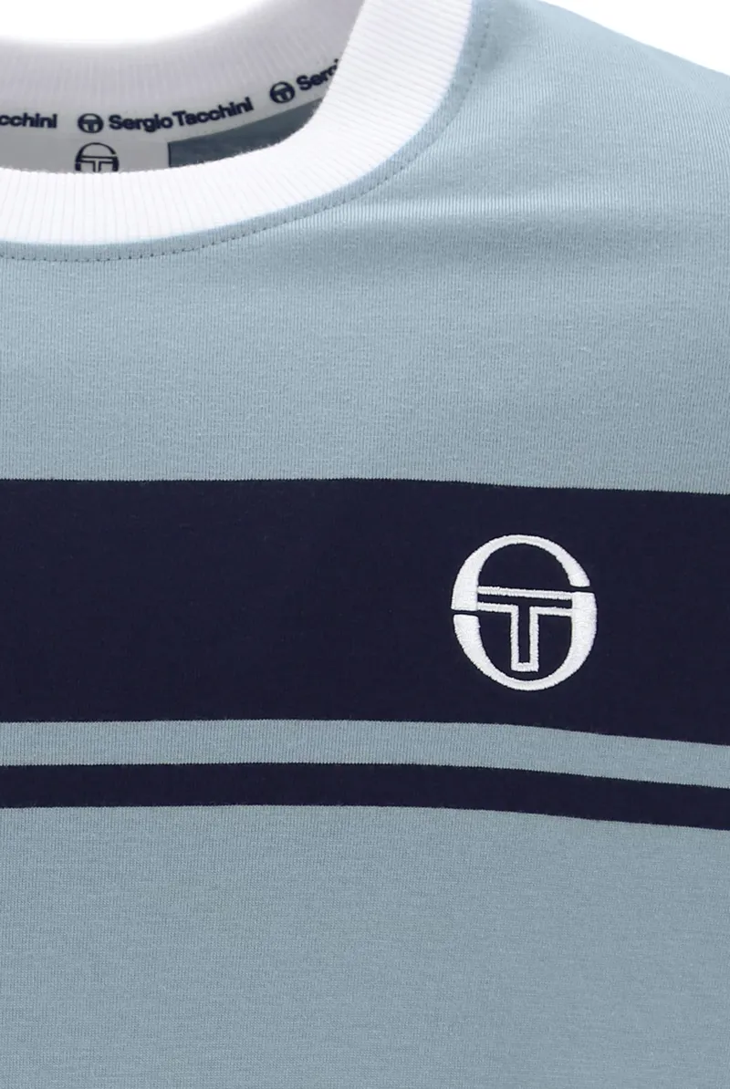 Sergio Tacchini Masters T-shirt Lead / Maritime Blue / White-2