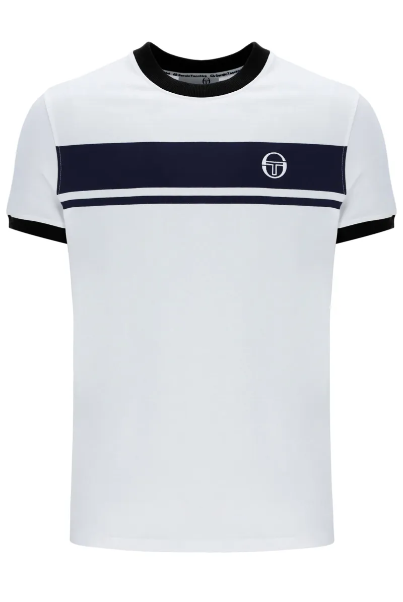Sergio Tacchini Masters T-shirt White / Maritime / Black
